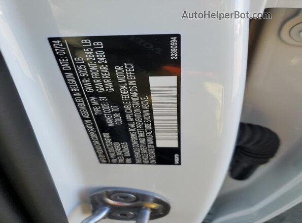 YV4L12UC7S2491410 2025 VOLVO XC40 White Widok naklejki z numerem VIN