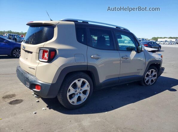 ZACCJADT0GPD16930 2016 JEEP RENEGADE Желто-коричневый Задняя правая четверть