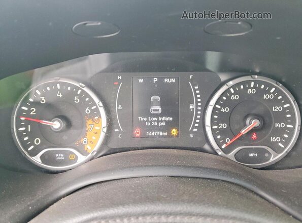 ZACCJBAB0JPJ06009 2018 JEEP RENEGADE White ხელსაწყოთა პანელის ხედი