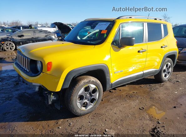 ZACCJBAB4JPH44685 2018 JEEP RENEGADE Yellow წინა მარცხენა ხედი სამი მეოთხედიდან