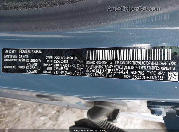 ZACNDFAN0P3A04424 2023 DODGE OTHER Blue 