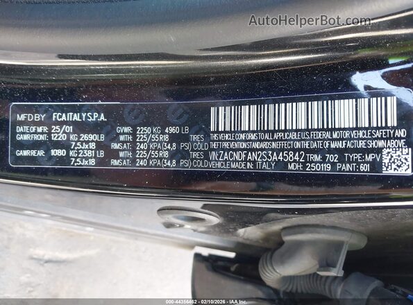 ZACNDFAN2S3A45842 2025 DODGE OTHER Black Vista del compartimento del motor