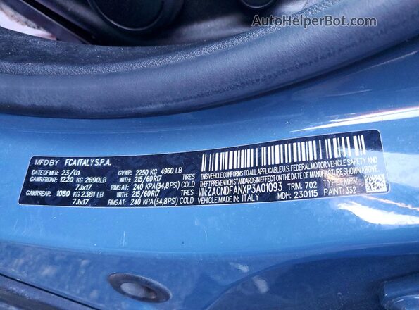 ZACNDFANXP3A01093 2023 DODGE OTHER Blue 