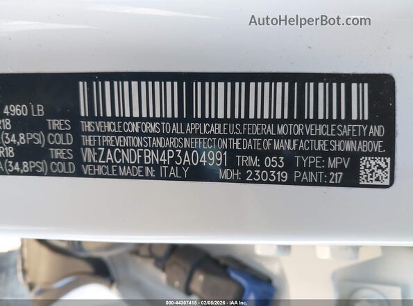ZACNDFBN4P3A04991 2023 DODGE OTHER White 