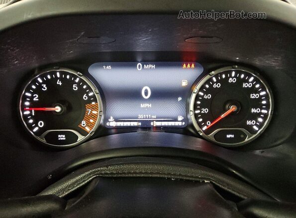 ZACNJABB1KPJ80400 2019 JEEP RENEGADE Black Widok zestawu wskaźników