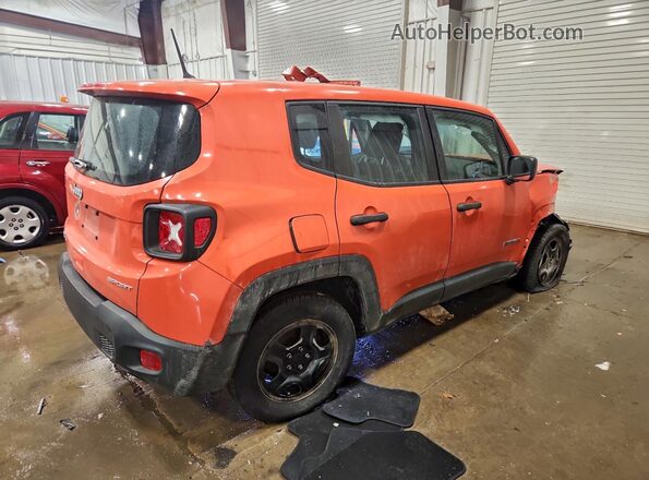 ZACNJBAB4KPJ80916 2019 JEEP RENEGADE Orange Задня права чверть