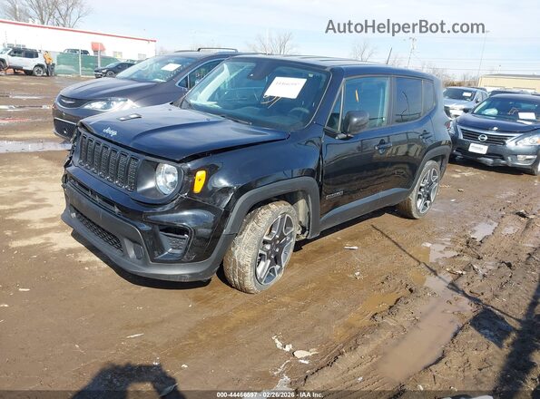 ZACNJCAB6MPM26986 2021 JEEP RENEGADE Black Առջևի ձախ երեք քառորդ տեսարան