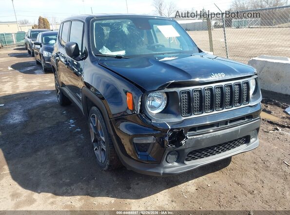 ZACNJCAB6MPM26986 2021 JEEP RENEGADE Black Դիմացի տեսք