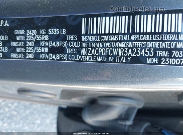 ZACPDFCW1R3A23453 2024 DODGE OTHER Gray Вид підкапотного простору