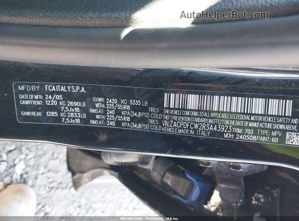 ZACPDFCW2R3A43923 2024 DODGE OTHER Black Vista del compartimento del motor