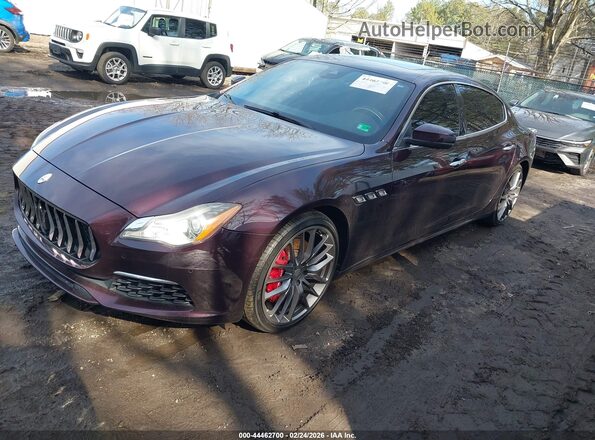 ZAM56RPL8H1226474 2017 MASERATI QUATTROPOR Maroon Vista tres cuartos delantera izquierda