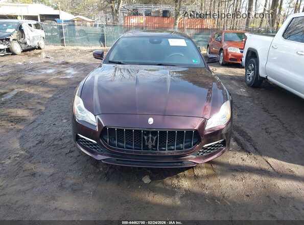 ZAM56RPL8H1226474 2017 MASERATI QUATTROPOR Maroon Vista del cuadro de instrumentos