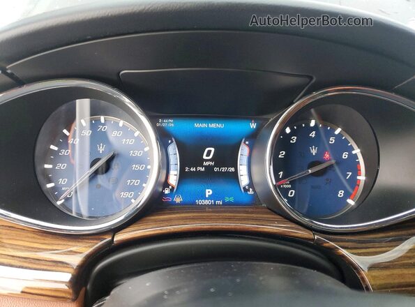 ZAM56RRAXH1198916 2017 MASERATI QUATTROPOR Black Vista del cuadro de instrumentos