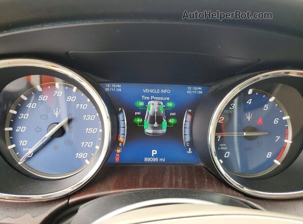 ZAM56YPA0J1274081 2018 MASERATI QUATTROPOR Серый Вид щитка приборов