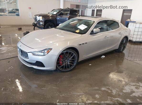 ZAM57RTA7H1240545 2017 MASERATI GHIBLI Серебряный Передняя левая четверть