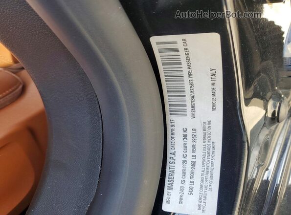 ZAM57XSA7J1275873 2018 MASERATI GHIBLI Black Widok komory silnika