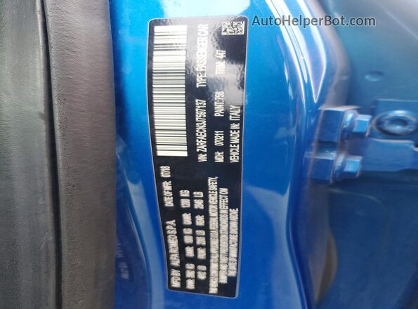 ZARFAECN3J7597137 2018 ALFA ROMEO GIULIA Blue 