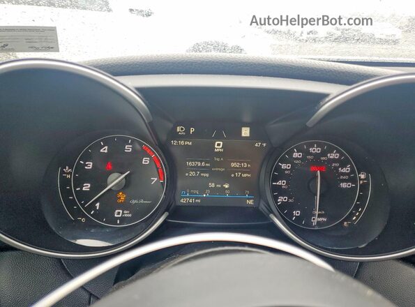ZARFANBN6M7643615 2021 ALFA ROMEO GIULIA White ხელსაწყოთა პანელის ხედი