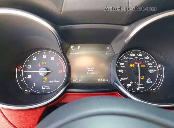ZASFAKEV0J7C27485 2018 ALFA ROMEO STELVIO Black Вид щитка приладів