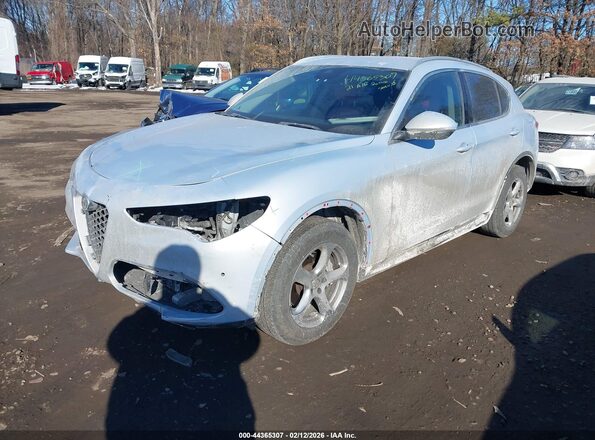 ZASPAKAN2M7D12973 2021 ALFA ROMEO STELVIO Silver Vista tres cuartos delantera izquierda