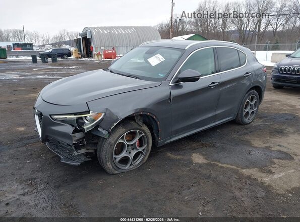 ZASPAKAN3K7C32370 2019 ALFA ROMEO STELVIO Gray Передня ліва чверть