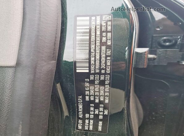 ZASPAKBN1M7D03986 2021 ALFA ROMEO STELVIO Green VIN კოდის სტიკერის ხედი