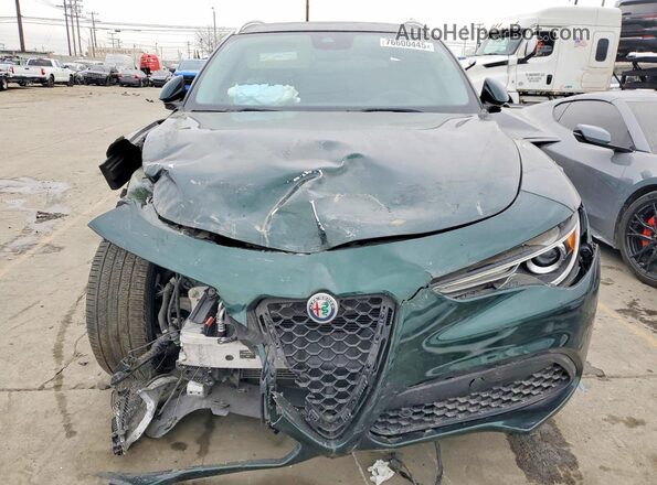 ZASPAKBN1M7D03986 2021 ALFA ROMEO STELVIO Green უკანა ხედი