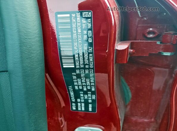 ZASPAKBN2S7D96014 2025 ALFA ROMEO STELVIO Red VIN კოდის სტიკერის ხედი