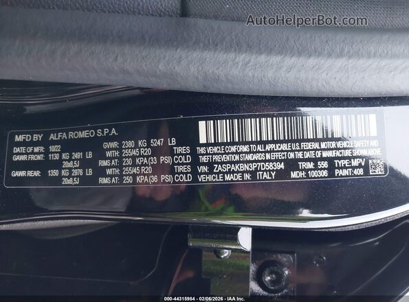 ZASPAKBN3P7D58394 2023 ALFA ROMEO STELVIO Gray Вид підкапотного простору