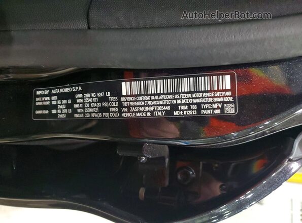 ZASPAKBN9P7D65446 2023 ALFA ROMEO STELVIO Black სალონის 360-გრადუსიანი ხედი