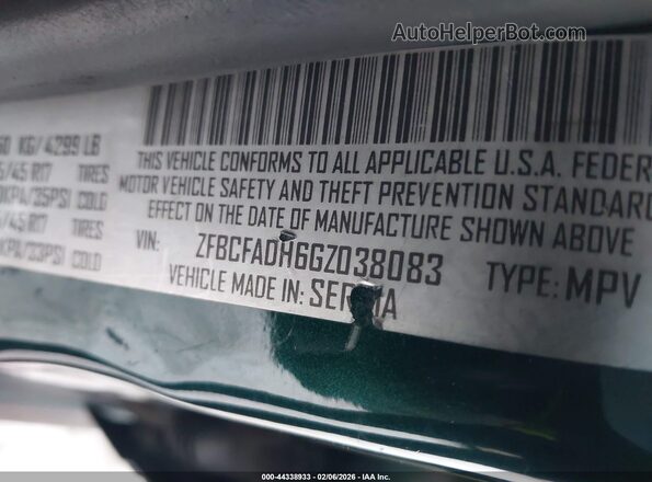 ZFBCFADH6GZ038083 2016 FIAT 500L Green Շարժիչի բաժամունքի տեսք