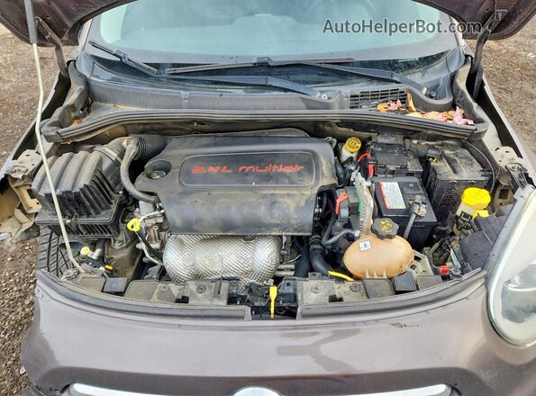 ZFBCFXBT7GP512760 2016 FIAT 500X Gray ძრავის განყოფილების ხედი