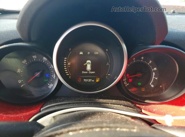 ZFBCFXBTXGP361509 2016 FIAT 500X Red Instrument cluster view