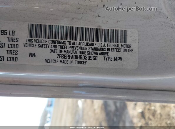 ZFBERFAB1H6D30968 2017 RAM PROMASTER CITY White Engine compartment view