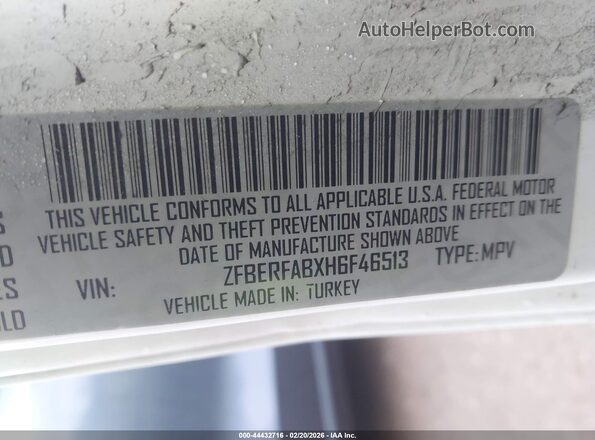 ZFBERFABXH6F46513 2017 RAM PROMASTER CITY White Engine compartment view