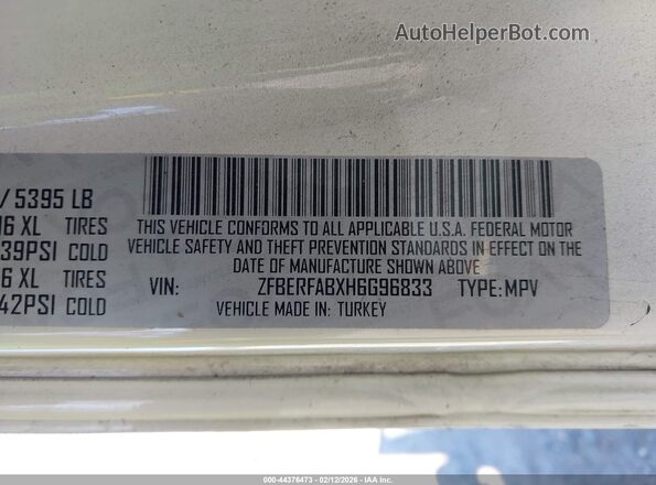 ZFBERFABXH6G96833 2017 RAM PROMASTER CITY White Engine compartment view