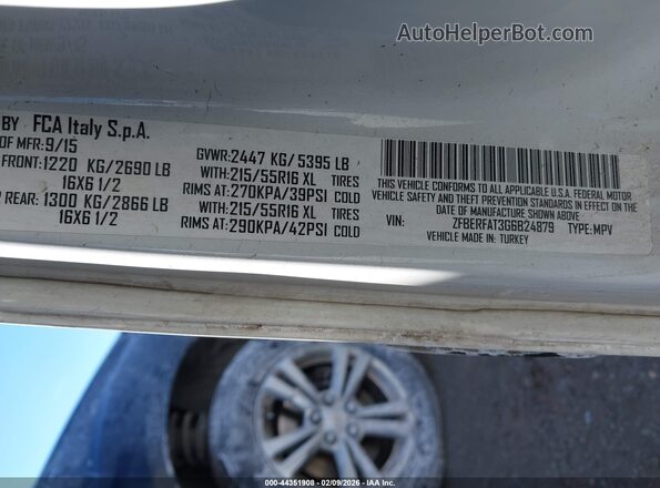 ZFBERFAT3G6B24879 2016 RAM PROMASTER CITY White Շարժիչի բաժամունքի տեսք