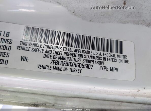 ZFBERFBBXH6D55107 2017 RAM PROMASTER CITY White Engine compartment view