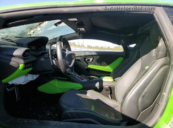 ZHWCF5ZFXNLA19669 2022 LAMBORGHINI HURACAN Green წინა სალონის ხედი
