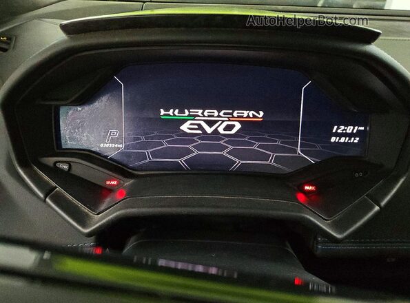 ZHWUT5ZF2NLA19727 2022 LAMBORGHINI HURACAN Green Instrument cluster view