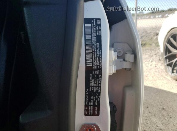 ZN661YUAXMX378525 2021 MASERATI LEVANTE White VIN sticker view