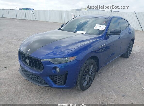 ZN661YUSXMX363676 2021 MASERATI LEVANTE Blue წინა მარცხენა ხედი სამი მეოთხედიდან