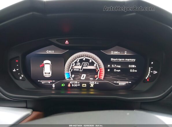 ZPBUA1ZL3KLA00926 2019 LAMBORGHINI URUS Blue Rear seats view
