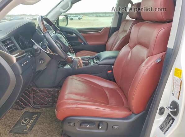 JTJHY7AX2K4285258 2019 LEXUS LX White წინა პანელის ხედი
