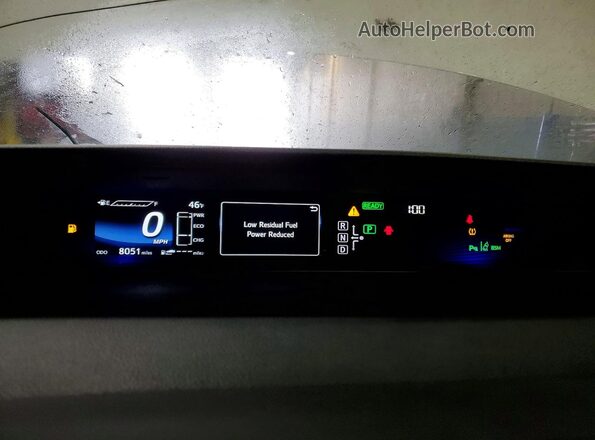JTDBVRBD9JA004736 2018 TOYOTA MIRAI White Вид щитка приладів