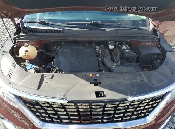 KNDNE5H38N6082034 2022 KIA CARNIVAL Red Вид наклейки з VIN-кодом