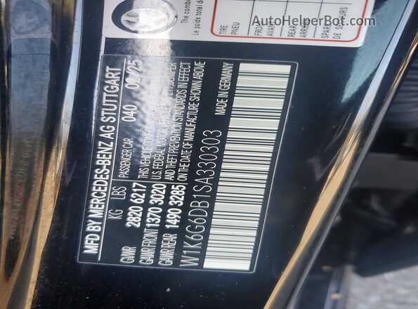 W1K6G6DB1SA330303 2025 MERCEDES-BENZ S Черный 