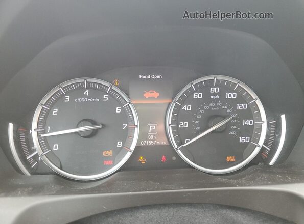 19UUB1F53HA006595 2017 ACURA TLX Черный Вид щитка приборов