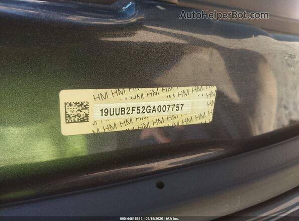 19UUB2F52GA007757 2016 ACURA TLX Gray Вид підкапотного простору