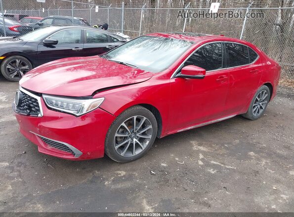 19UUB2F55JA012121 2018 ACURA TLX Red წინა მარცხენა ხედი სამი მეოთხედიდან